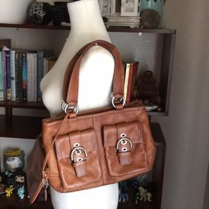 Vintage Coach leather purse with wristlet